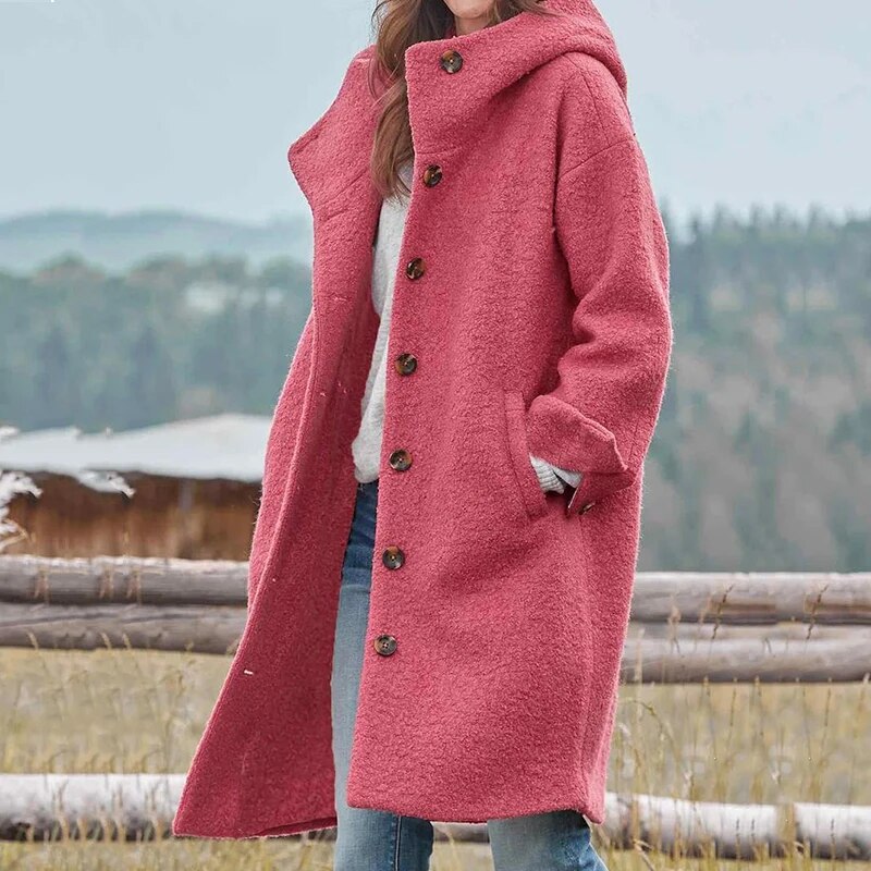 Elegant Autumn Jacket – Stylish Fall Outerwear With Hooded Windproof Design