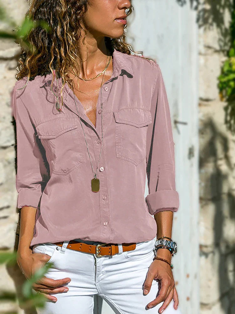 Elegant Spring Blouse – Lightweight Women's Flowing Design | Breathable Fabric Top