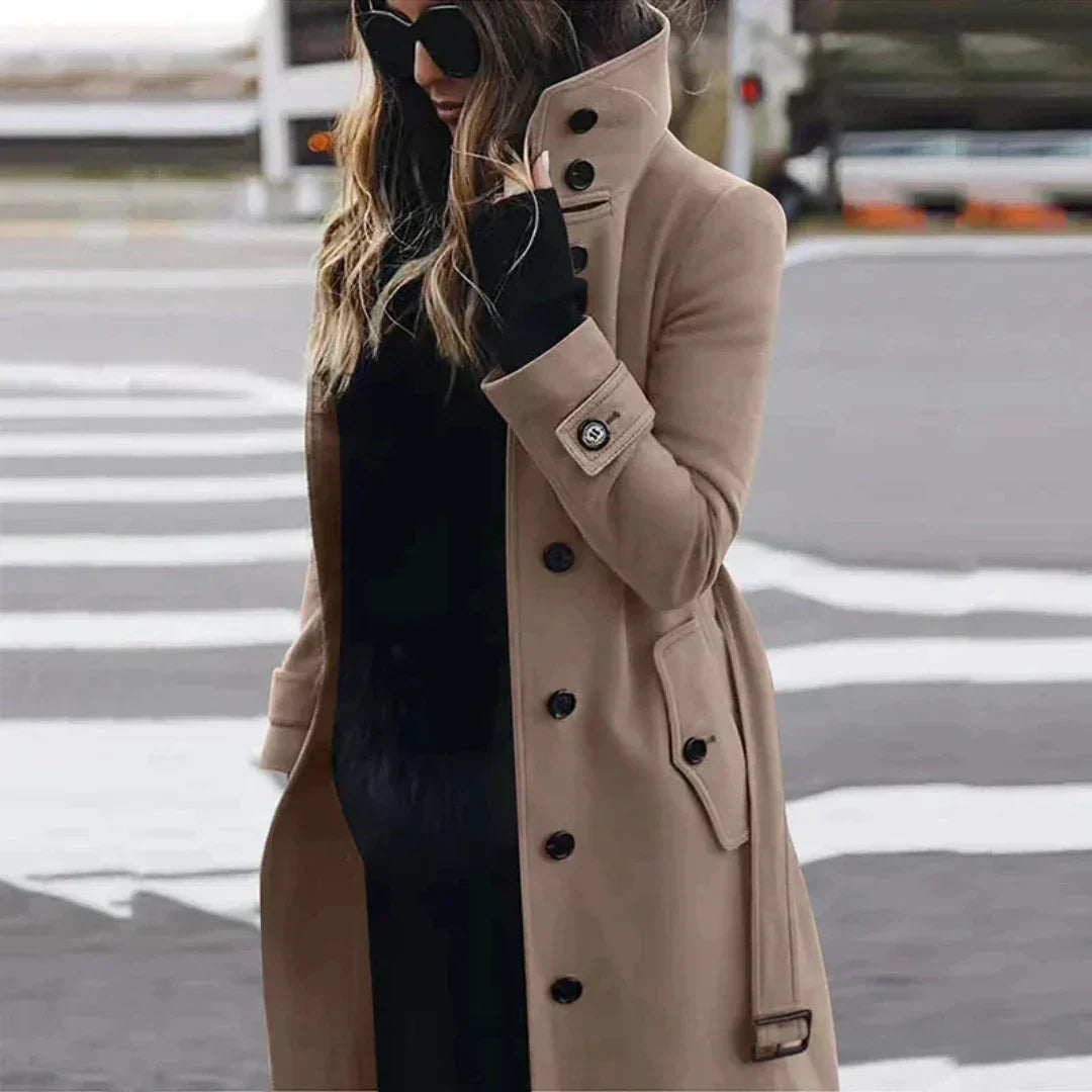 Women's Winter Trench Coat – Elegant Long Winter Coat for Cold Weather