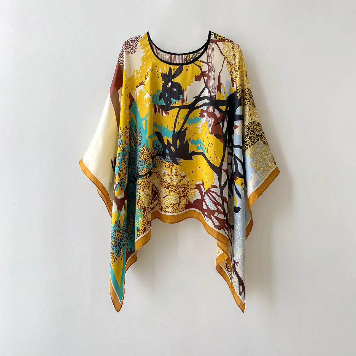 Summer Silk Shawl - Lightweight Breathable Wrap With UV Protection For Women