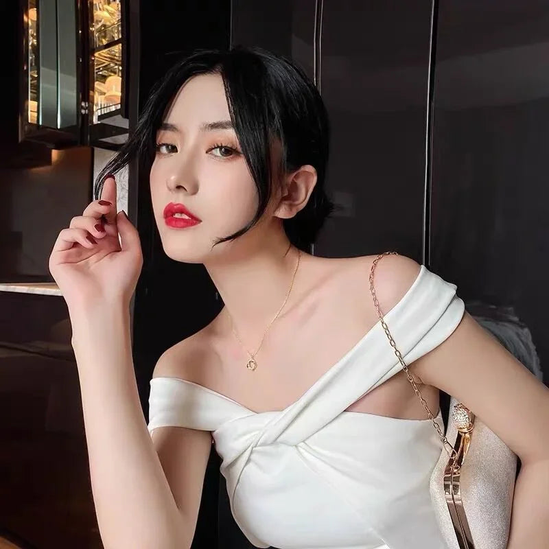 Minimalist Necklace – Timeless Titanium Steel Lightweight Classic Jewelry