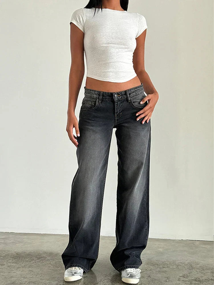 Vintage Baggy Jeans – Relaxed Fit Casual Denim Pants | High Waist Retro Wash