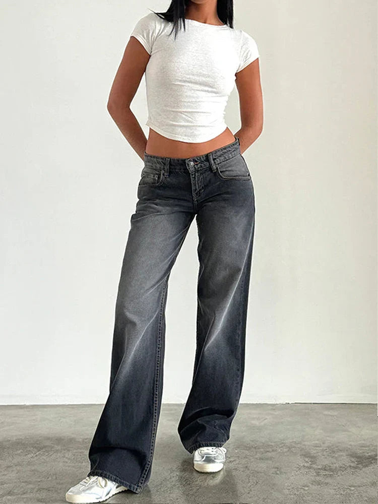 Vintage Baggy Jeans – Relaxed Fit Casual Denim Pants | High Waist Retro Wash