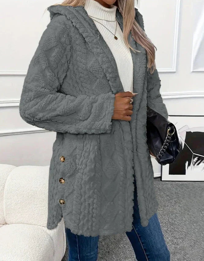 Argyle Fleece Jacket – Women's Cozy Winter Coat With Soft Breathable Fabric