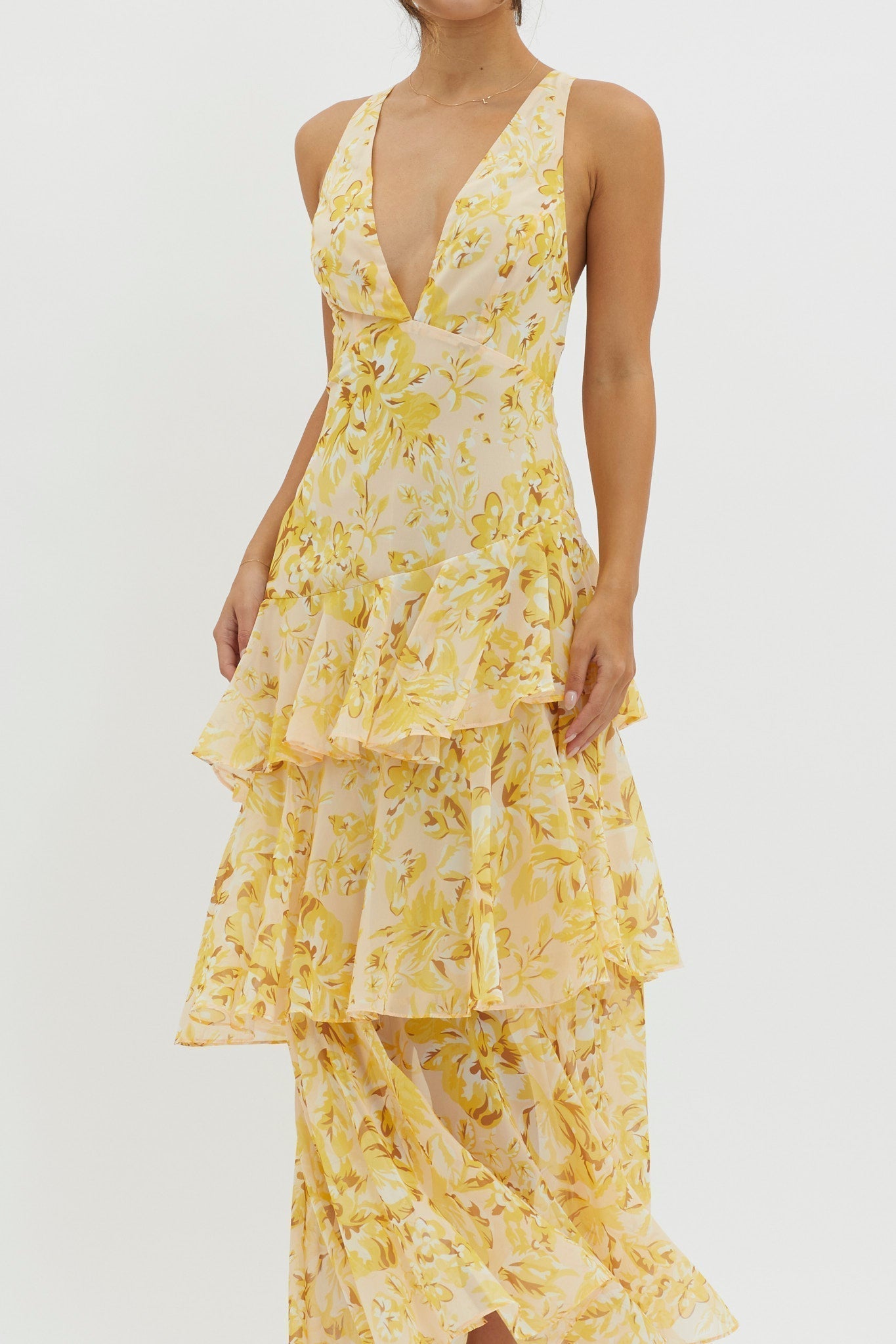 Floral Style Dress – Classic Feminine Midi Dress With Flowing Silhouette