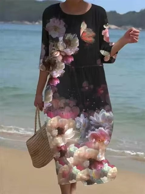 Elegant Floral Dress – Lightweight Summer Dress With Flattering Silhouette