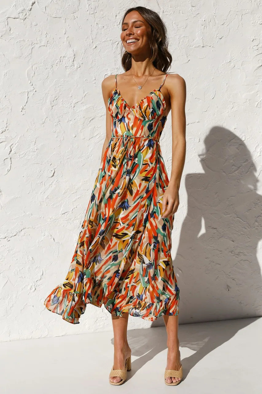 Sun-Kissed Midi Dress – Lightweight Summer Dress With Breezy Silhouette