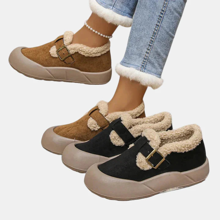 Orthopedic Cotton Loafers – Comfortable Women's Casual Shoes with Shock Absorbing Insoles