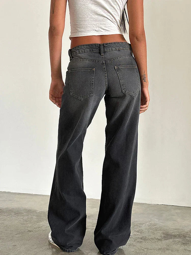 Vintage Baggy Jeans – Relaxed Fit Casual Denim Pants | High Waist Retro Wash