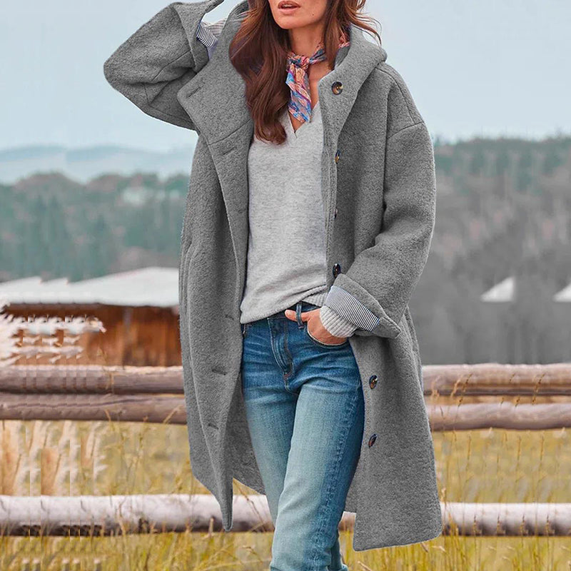 Elegant Autumn Jacket – Stylish Fall Outerwear With Hooded Windproof Design