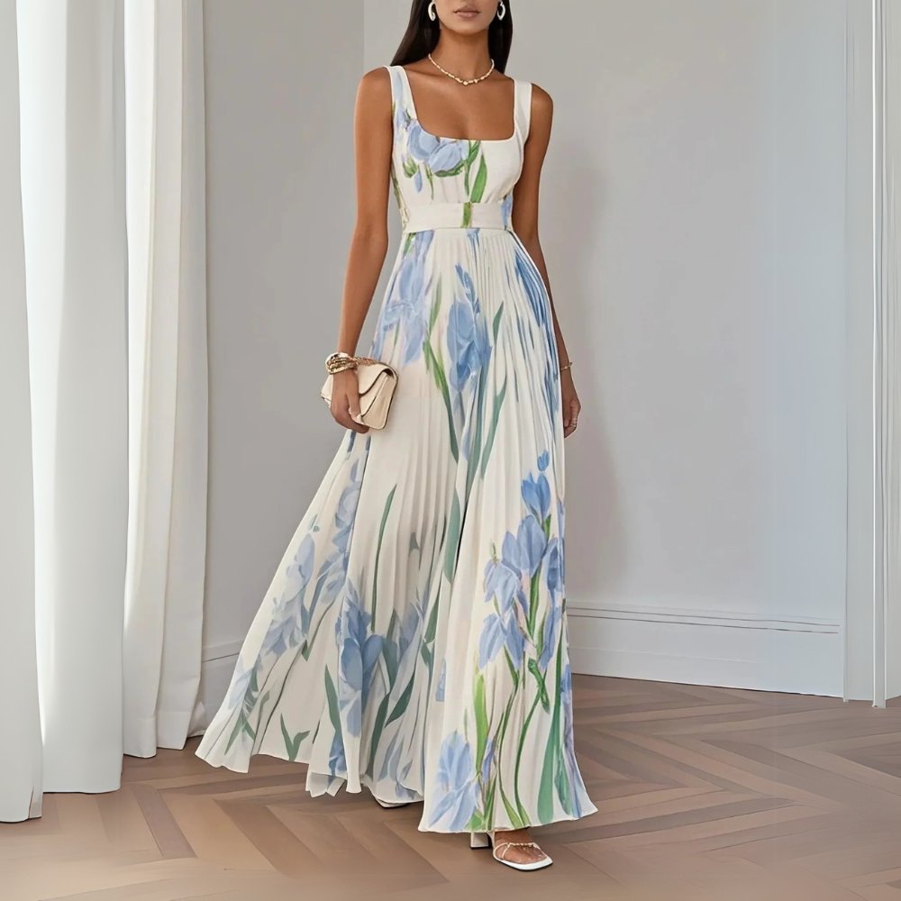 Elegant Floral Maxi Dress – Lightweight Fabric, Timeless Floral Prints for Women