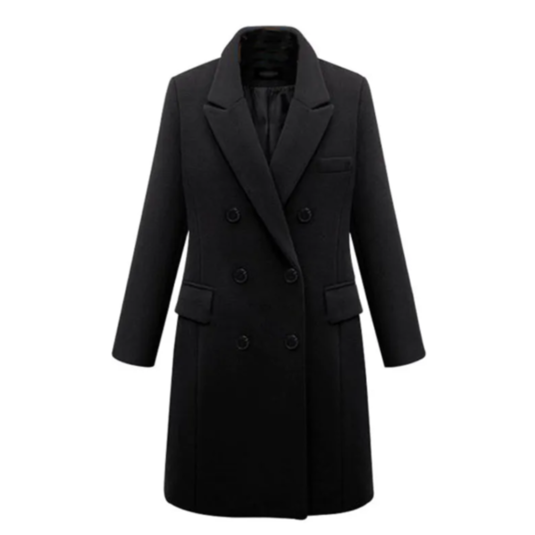 Women's Long Coat – Elegant Winter Coat With Long Sleeves For Cold Weather