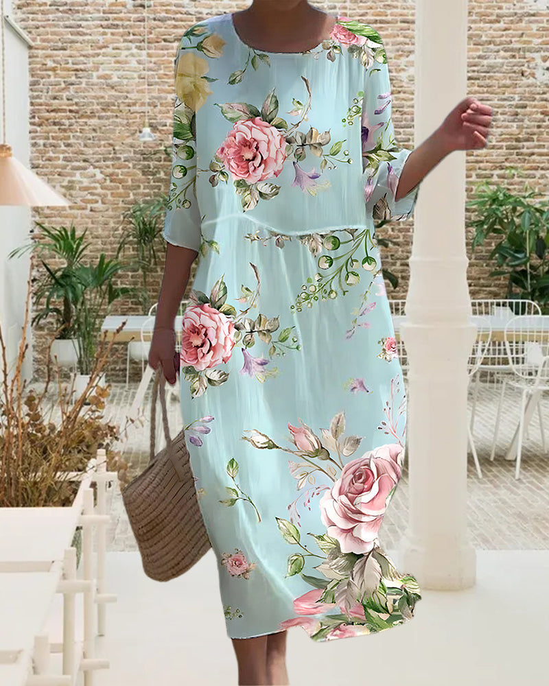 Elegant Floral Dress – Lightweight Summer Dress With Flattering Silhouette