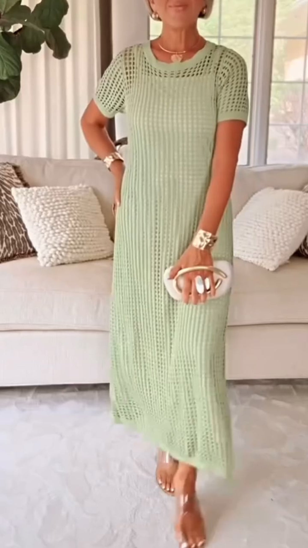 Boat Neck Dress – Elegant Two-Piece Women's Dress Set with Matching Skirt