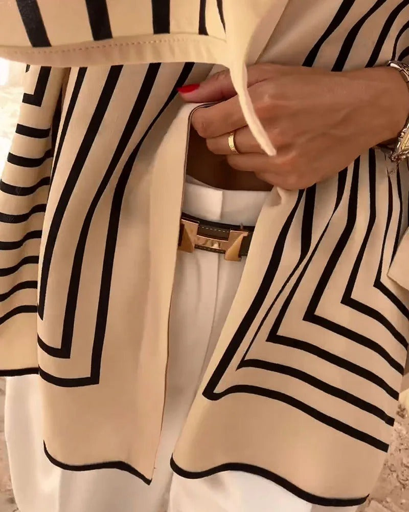 Elegant Striped Shirt – Tailored Fit Blouse | Lightweight Breathable Top