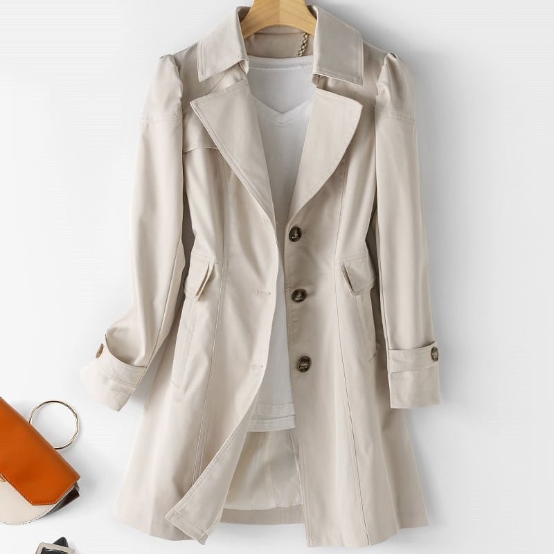 Women's Trench Coat – Classic, Tailored Fit, Weather-Resistant Outerwear With Adjustable Belt