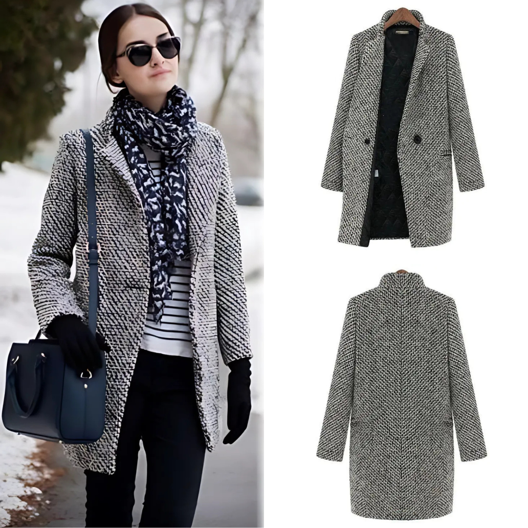 Long Wool Coat – Elegant Single-Button Wool Outerwear With Winter Warmth