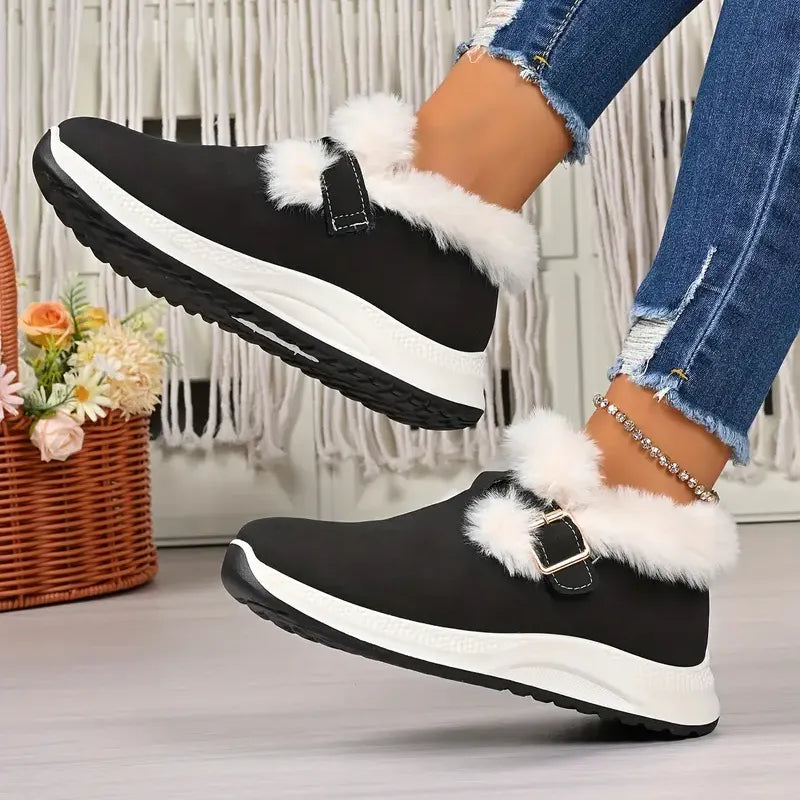 Stylish Casual Shoes – Cozy Warm Footwear with Plush Lining & Traction Sole