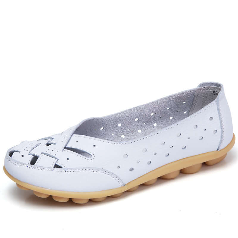 Breathable Leather Loafers - Orthopedic Sandals with Shock Absorbing Soles for Comfort