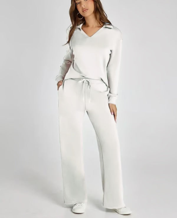 Elegant Lounge Duo - Women's Loungewear Set With Soft Fabric & Relaxed Fit