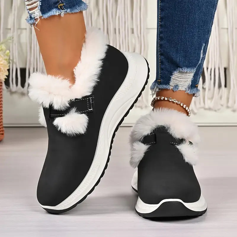 Stylish Casual Shoes – Cozy Warm Footwear with Plush Lining & Traction Sole