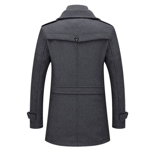 Men's Winter Coat – Stylish Peaky Blinders Wool Jacket With Multiple Pockets