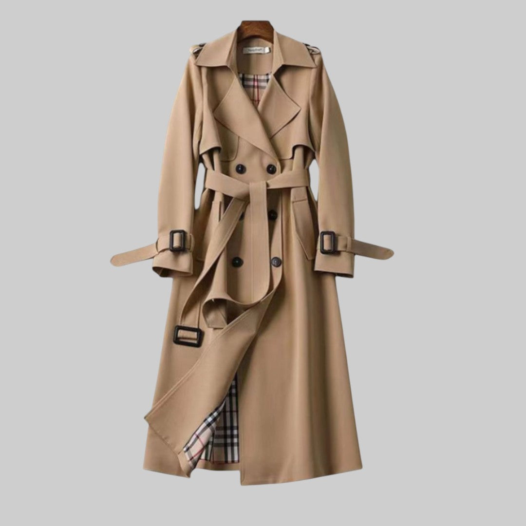 Klassisk Trenchcoat – Tidløs Elegant Overgangsjakke Med Flatterende Snit