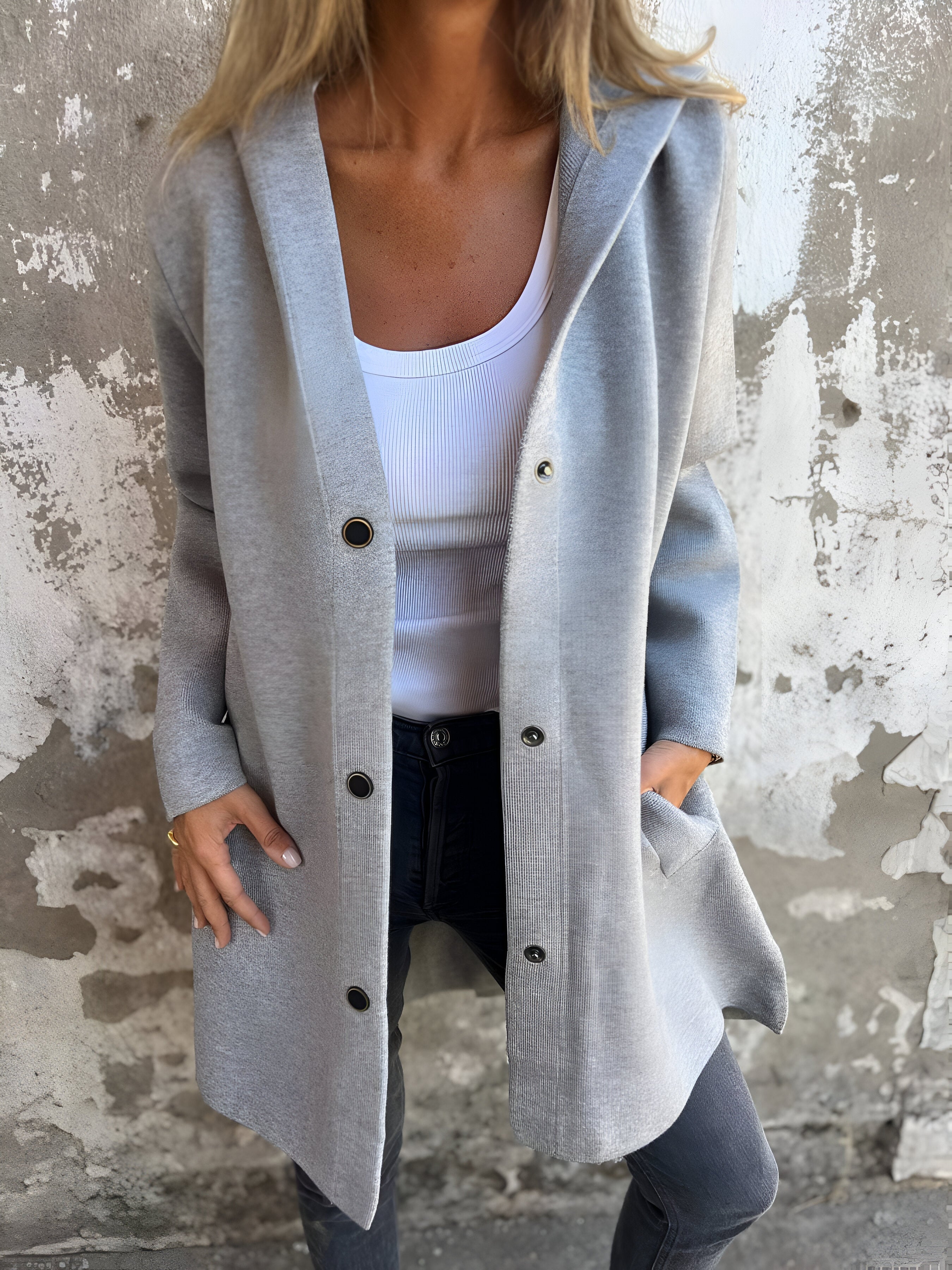 Casual Hooded Jacket – Lightweight Spring Coat | Stylish Cotton Blend Outerwear