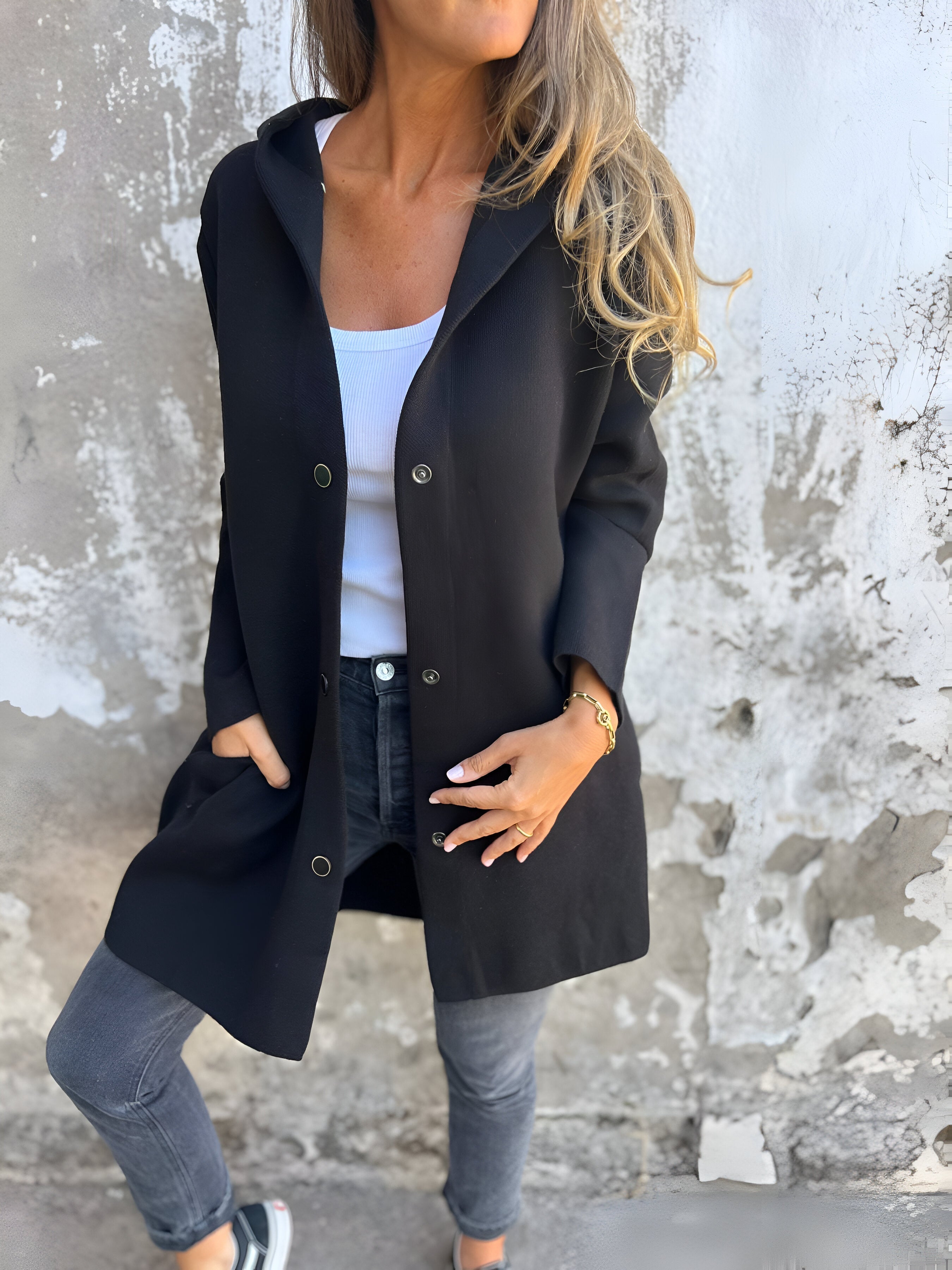 Casual Hooded Jacket – Lightweight Spring Coat | Stylish Cotton Blend Outerwear