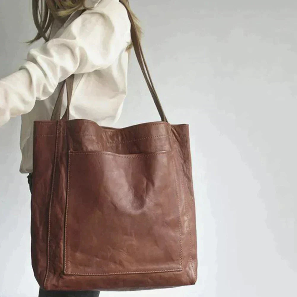 Premium Leather Bag | Stylish Spacious Genuine Leather Handbag With Adjustable Strap