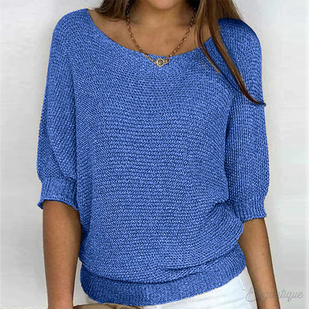 Relaxed Knit Top – Premium Knitwear Pullover With Breathable Fabric & Flattering Fit