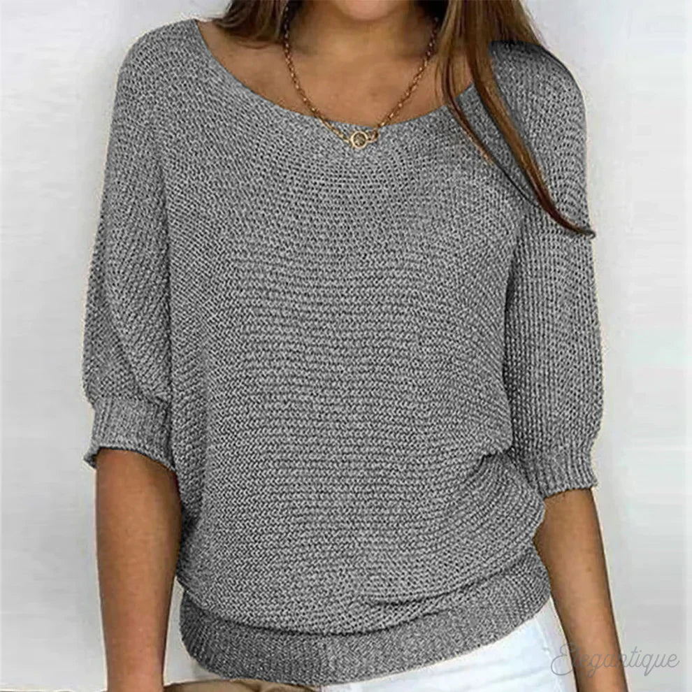 Relaxed Knit Top – Premium Knitwear Pullover With Breathable Fabric & Flattering Fit