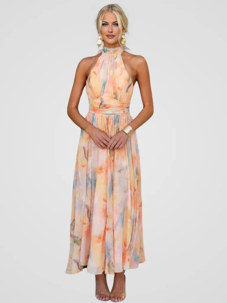 Blossom Midi Dress – Floral Print Lightweight Summer Dress with Flowing Silhouette