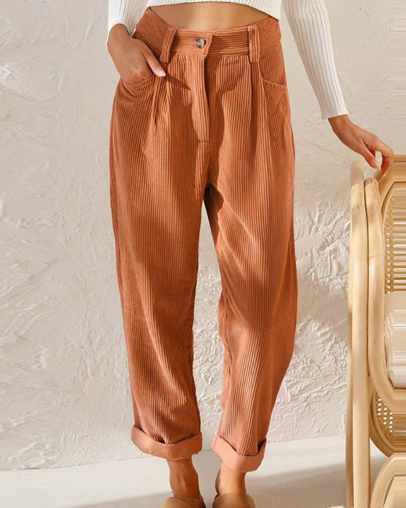 Corduroy Trousers – Stylish Tailored Women’s Pants | Soft Classic Textured Fit