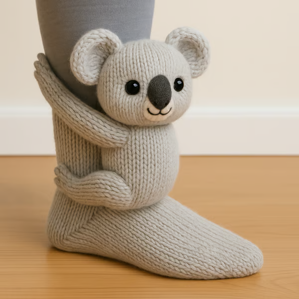 Animal Socks – Soft 3D Animal Socks With Cozy Winter Comfort & Non Slip Sole