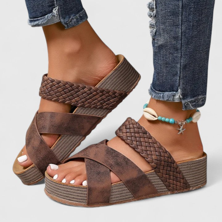 Orthopedic Leather Sandals – Comfortable Leather Strap Sandals for Foot Pain Relief