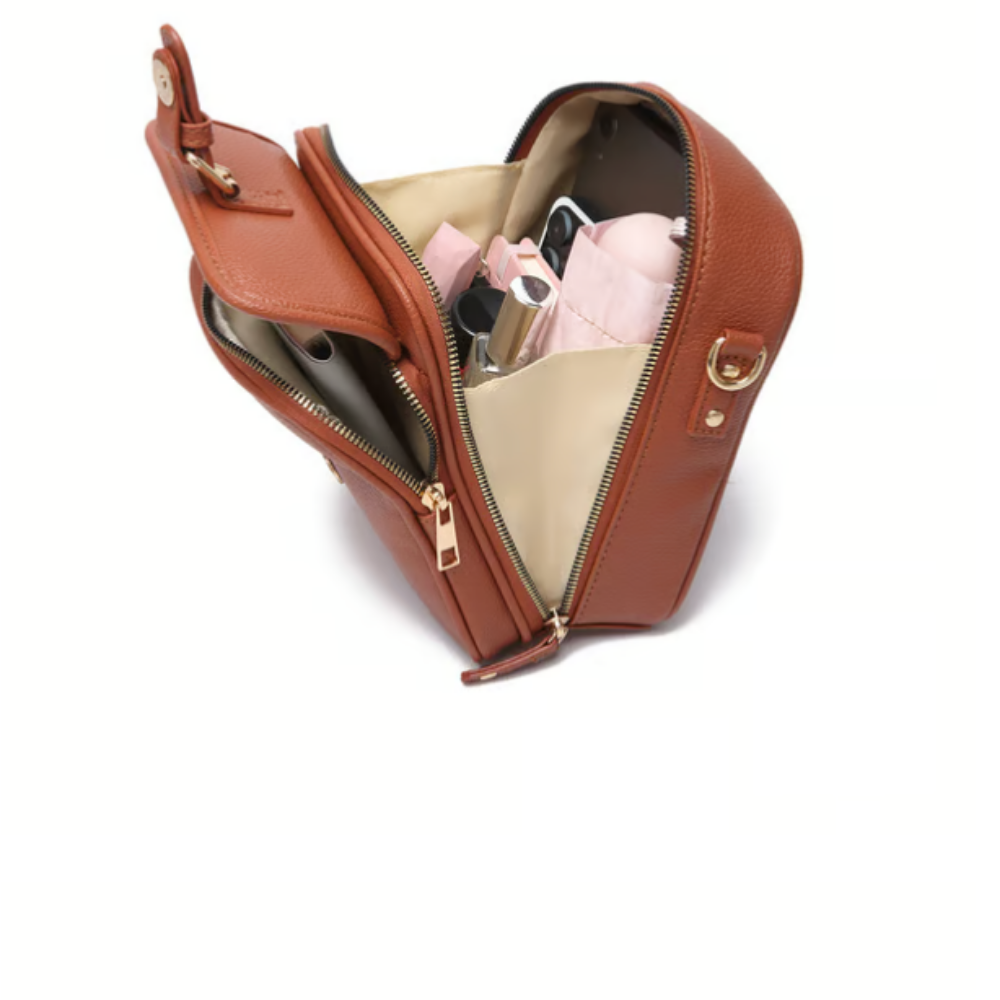 RFID Shoulder Bag – Slim Vegan Leather Compact Travel Purse | Secure Stylish Design