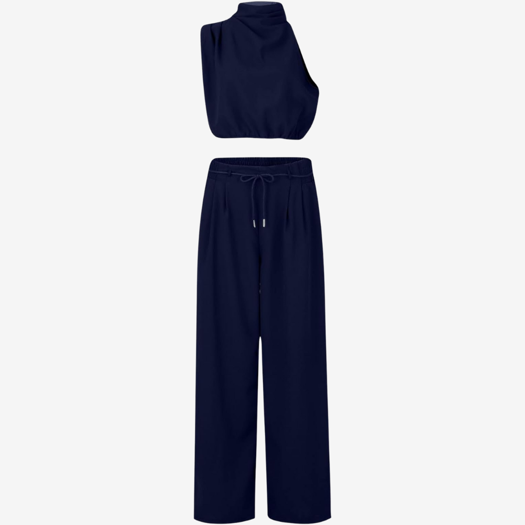 Summer Two-Piece Set – Lightweight Cotton Blend Set With Flattering Silhouette