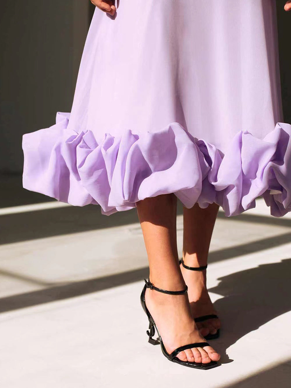 Flounce Maxi Dress | Elegant Maxi Silhouette Dress for Formal Occasions