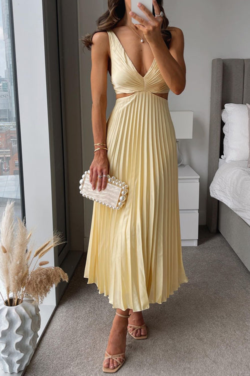 V-Neck Maxi Dress - Lightweight Summer Dress with Flowy Silhouette