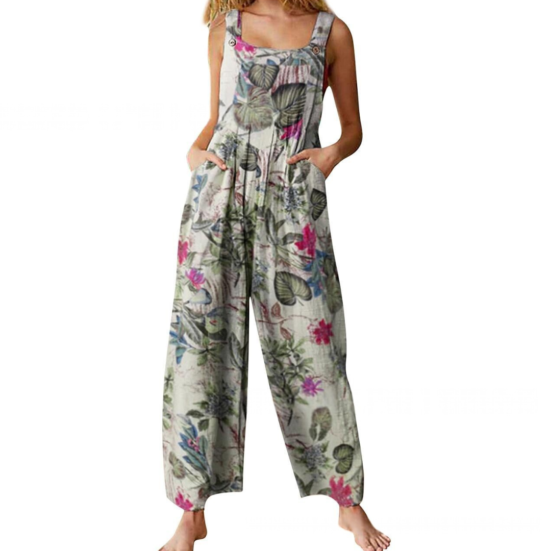 Casual Overall Jumpsuit – Relaxed Fit Dual Pocket Women's Classic Wear