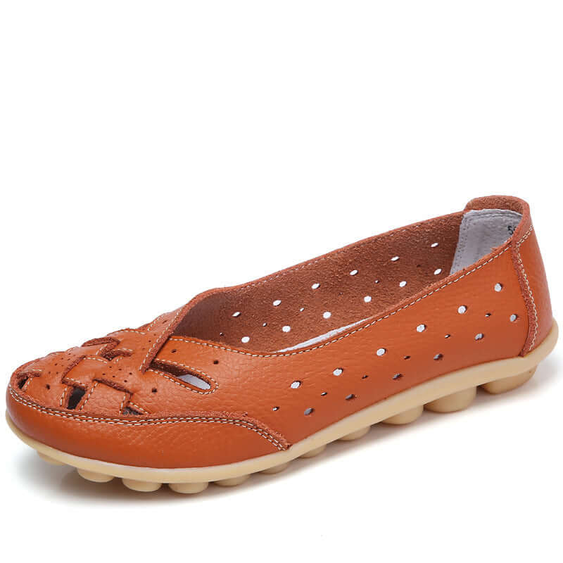 Breathable Leather Loafers - Orthopedic Sandals with Shock Absorbing Soles for Comfort