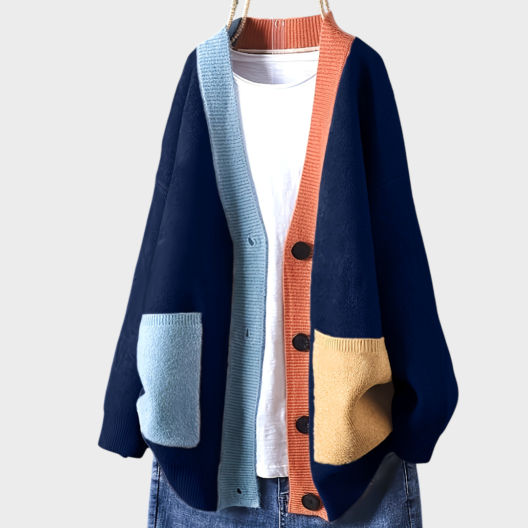 Casaco de Malha Feminino - Casual Moderno com Bolsos | Conforto e Estilo