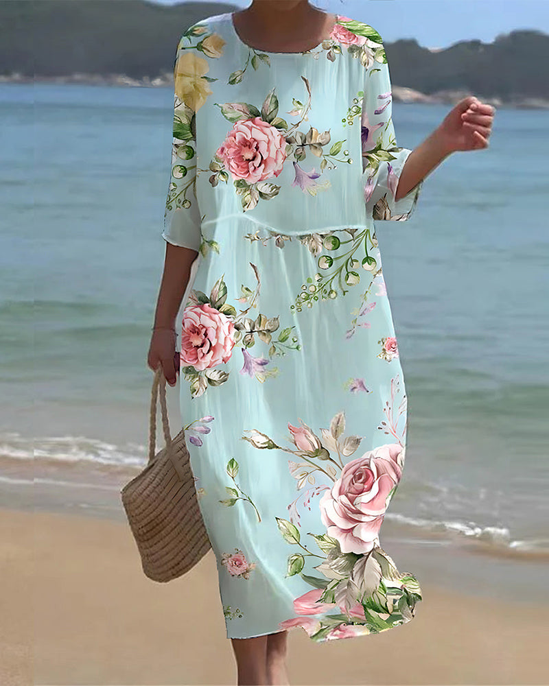 Elegant Floral Dress – Lightweight Summer Dress With Flattering Silhouette