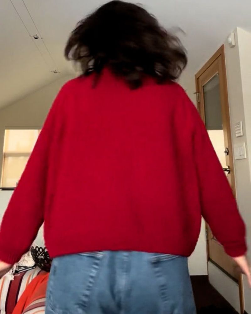 Fish Sweater - Elegant Soft Cozy Knitwear With Playful Fish Motif Design