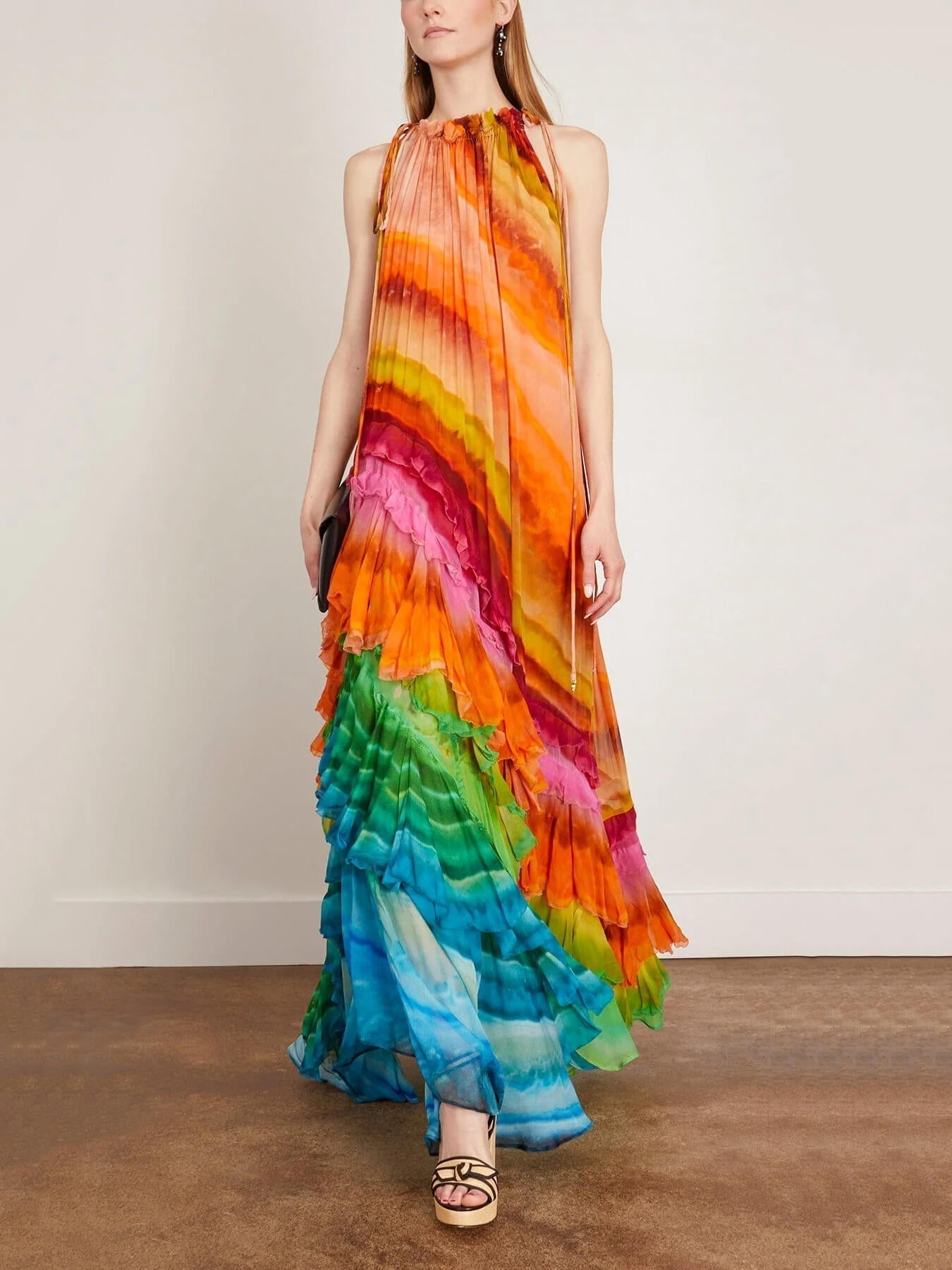 Ruffle Gown – Elegant Maxi Dress with Cascading Ruffles for Evening Wear