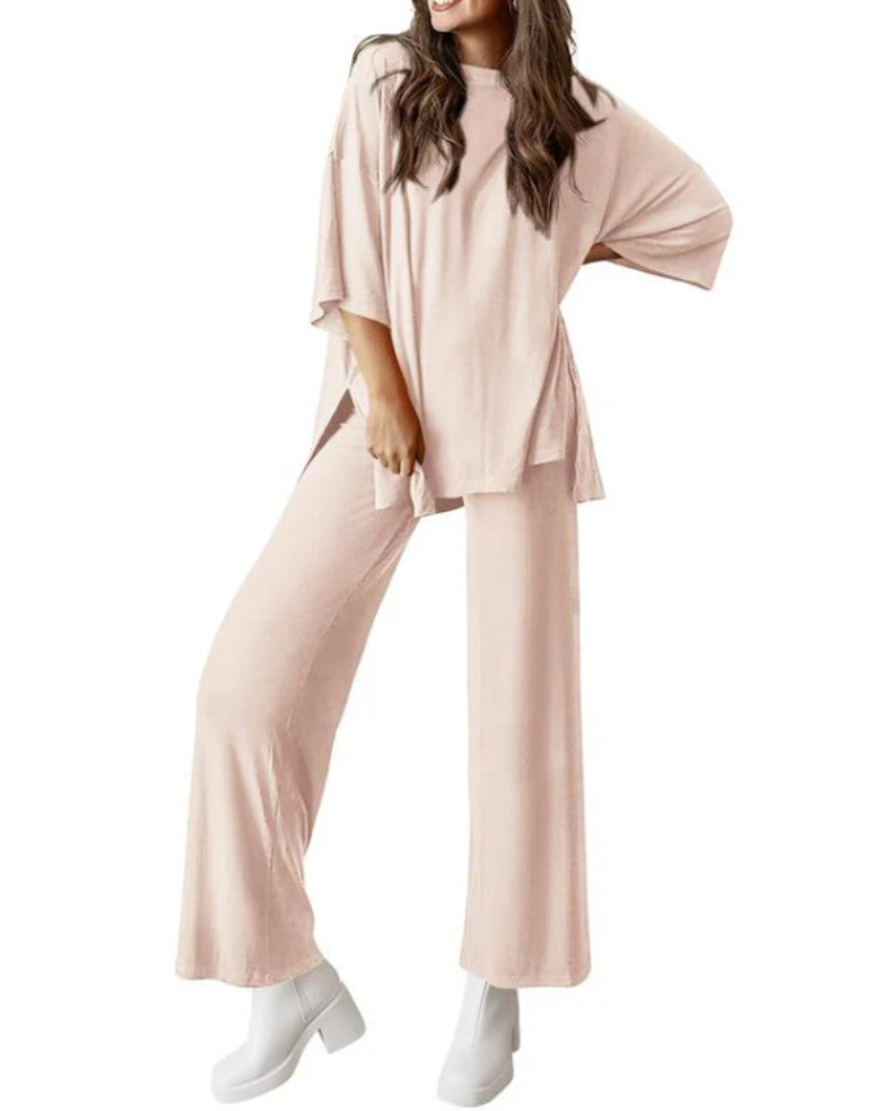 Modern Relax Set – Velianne Soft Breathable Fabric Casual Loungewear Outfit