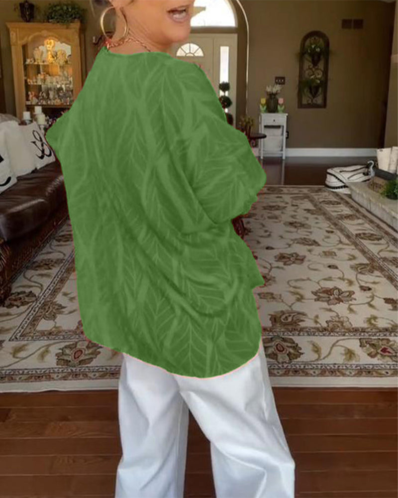 Relaxed Print Blouse – Lightweight Breathable Soft Fabric Blouse for Women