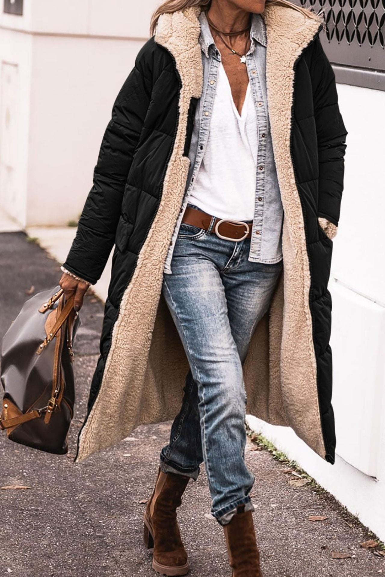 Elegant Reversible Coat – Premium Long Warm Winter Outerwear | Liora's Boutique