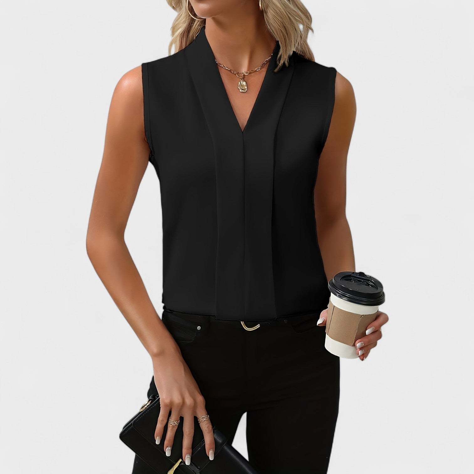 Chic Sleeveless Blouse - Lightweight Summer Top With Flattering Fit | Liora's Boutique